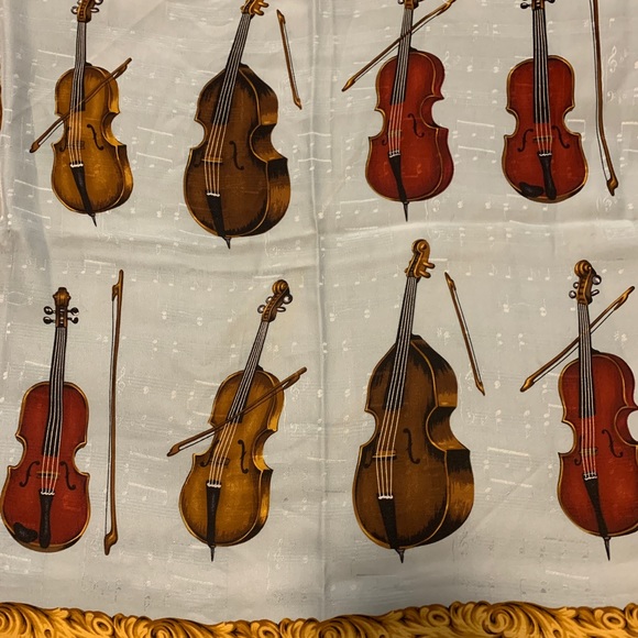 Liberty London silk scarf in light blue - Picture 4 of 4